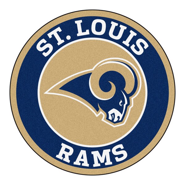 Fanmats NFL St. Louis Rams Gold and Navy Nylon Roundel Mat (2'3 x 2'3 ...