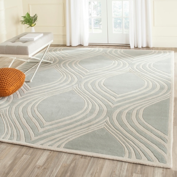 Safavieh Handmade Chatham Grey/ Ivory Wool Rug - 8' x 10'