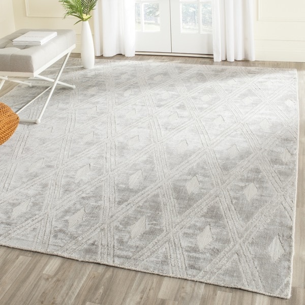 Safavieh Handmade Mirage Modern Silver Wool/ Viscose Rug - 8' x 10'