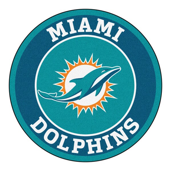 Fanmats NFL Miami Dolphins Green Nylon Roundel Mat (2'3 x 2'3)
