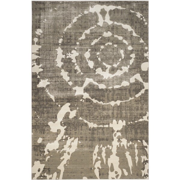 Shop Safavieh Porcello Abstract Contemporary Grey/ Ivory Rug 8'2 x 11