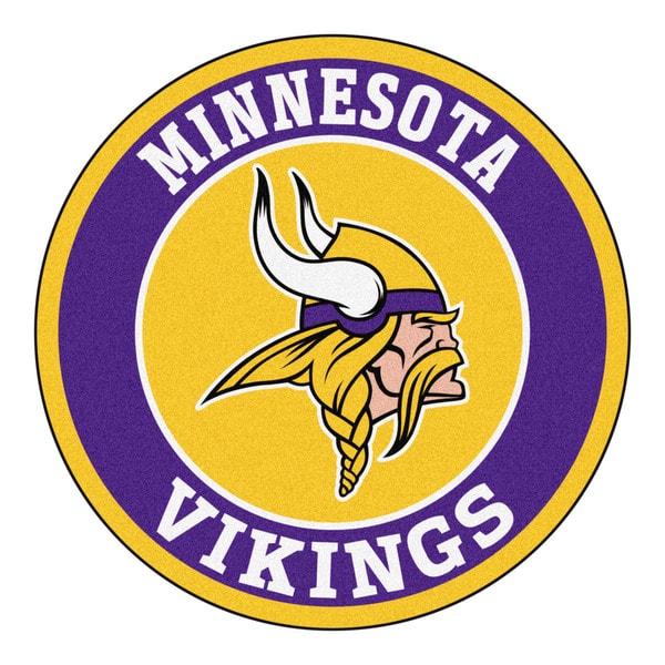 Fanmats NFL Minnesota Vikings Gold and Purple Nylon Roundel Mat (2'3 x ...