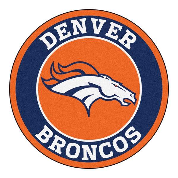 Fanmats NFL Denver Broncos Orange Nylon Roundel Mat (2'3 x ...