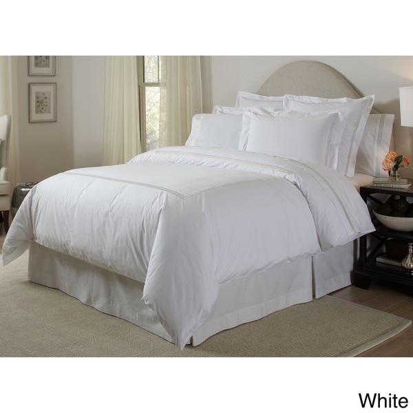 Special New Luxurious Hotels Series 600 TC 3 Pieces Embroidered Duvet Cover Set 100/% Organic Egyptian Cotton Queen Solid Embroidered