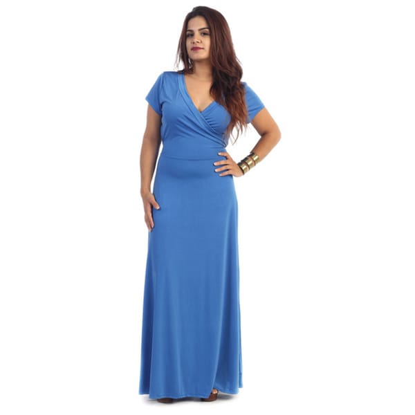 Womens Plus Size Short Sleeve Maxi Dress   Shopping   Top