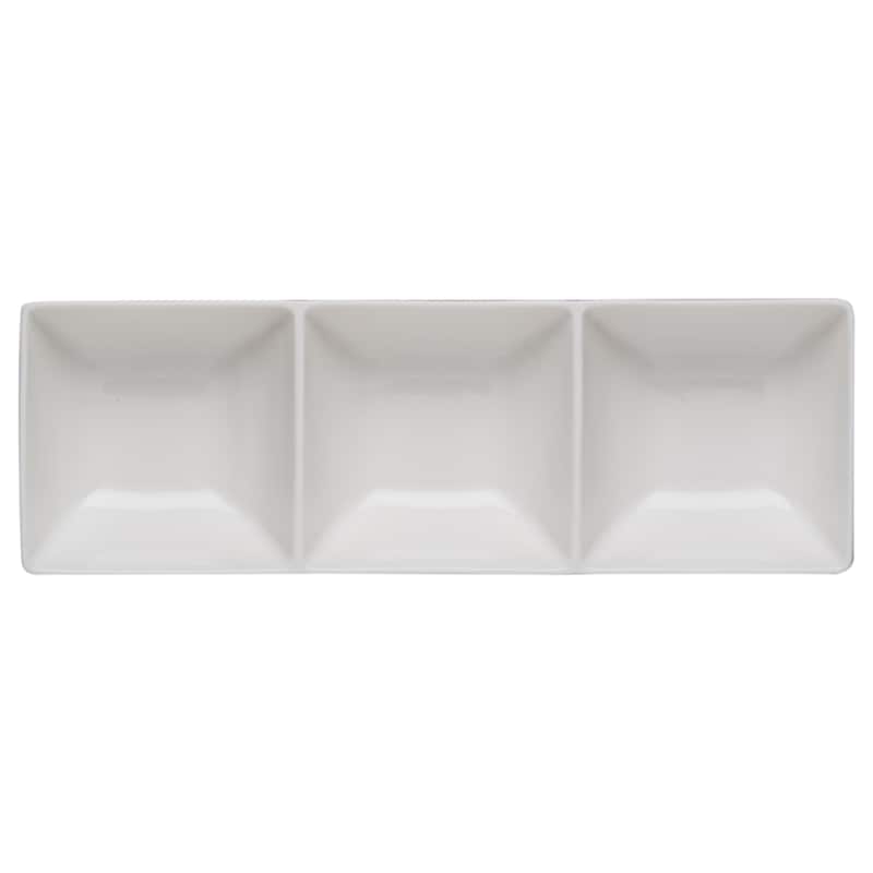 Vanilla Fare 3 Part Tray 9.5" 4oz (Set of 2)