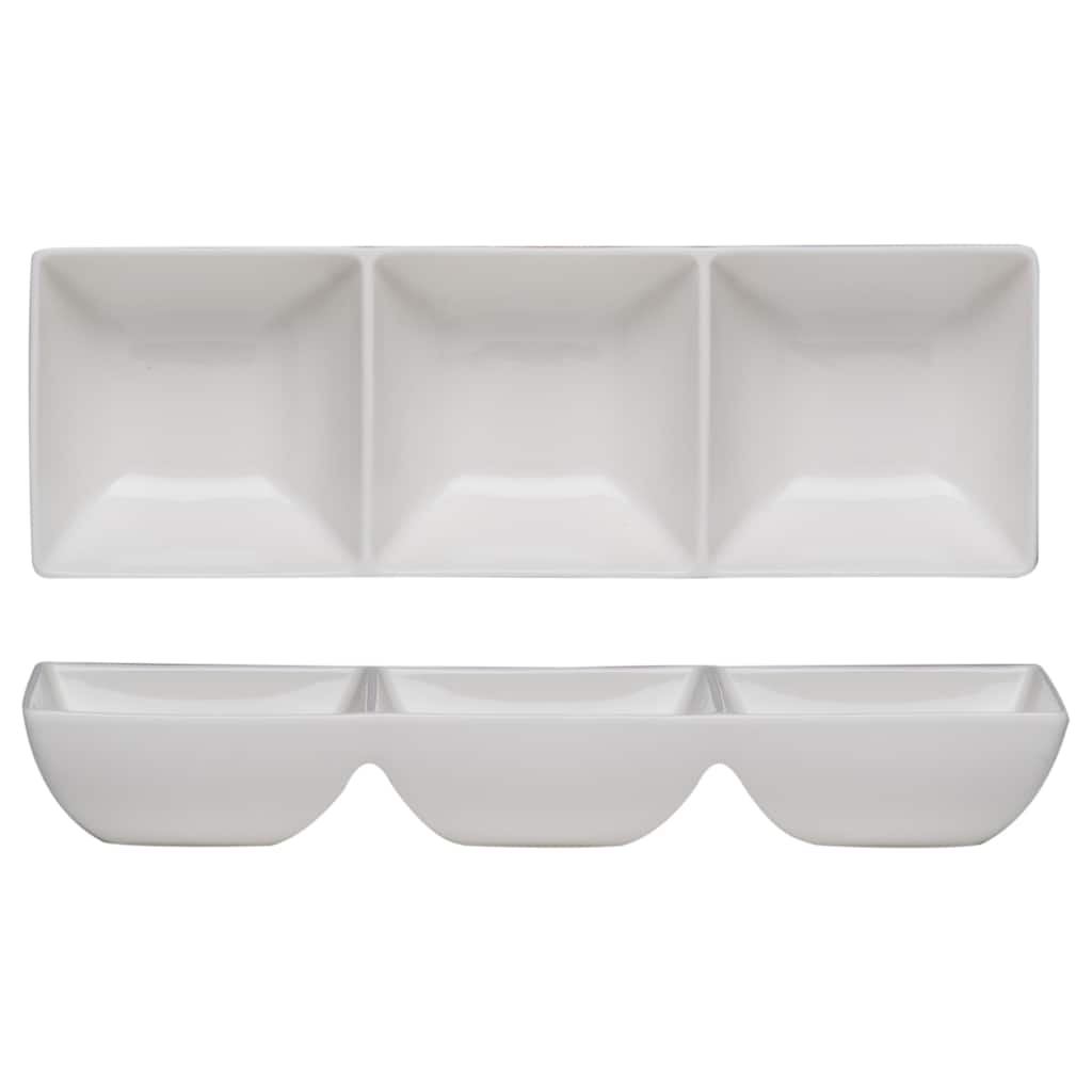 Vanilla Fare 3 Part Tray 9.5" 4oz (Set of 2)