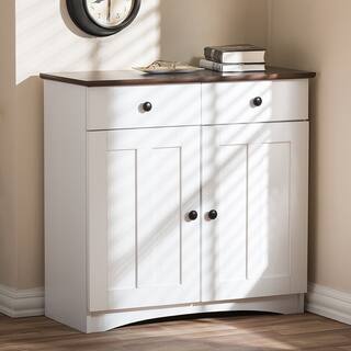 White Buffets Sideboards China Cabinets Online At Traditional White Wood Kitchen Storage By Baxton Studio