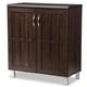 preview thumbnail 3 of 4, Contemporary Dark Brown Storage Cabinet by Baxton Studio