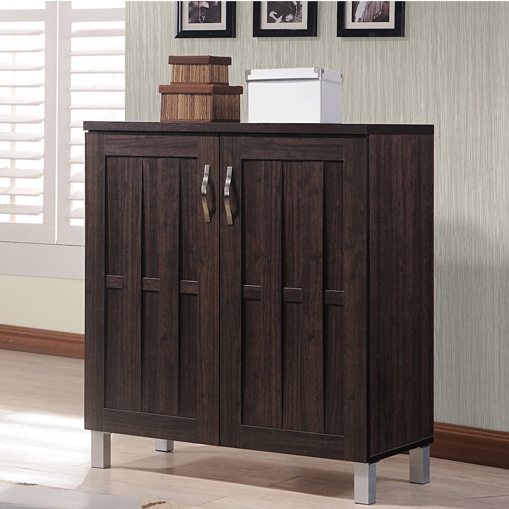 Contemporary Dark Brown Storage Cabinet by Baxton Studio