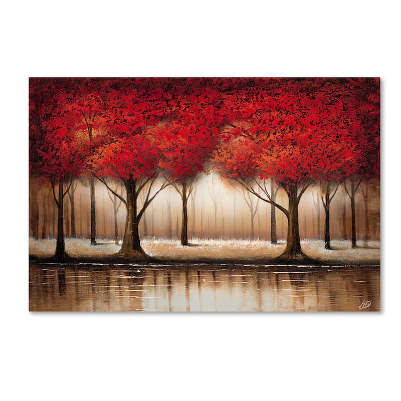 Rio 'Parade of Red Trees' Gallery Wrapped Canvas Wall Art