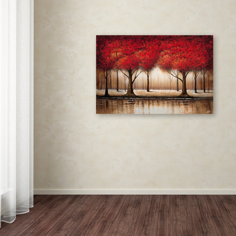 Rio 'Parade of Red Trees' Gallery Wrapped Canvas Wall Art