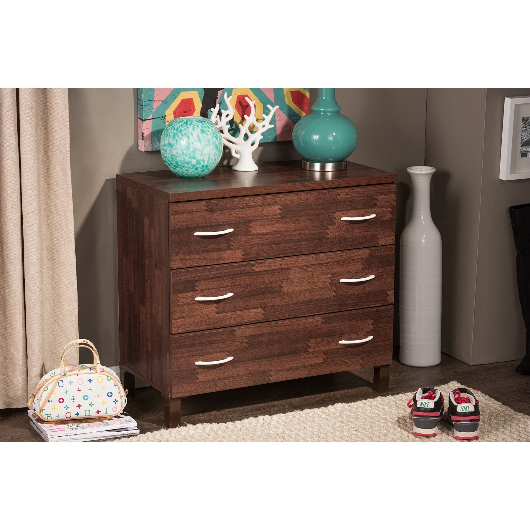 Shop Baxton Studio Maison Modern and Contemporary Oak Brown Finish Wood