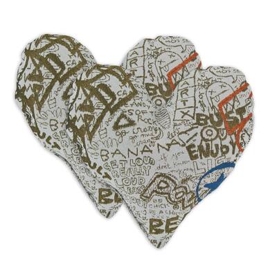 Just The Facts Comfort Heart Shaped Pillows (Set of 2)