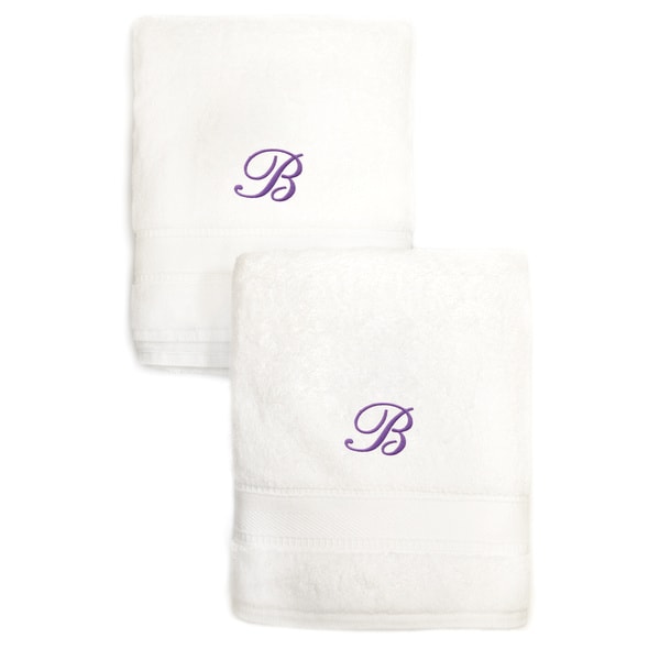 Sweet Kids 2 piece White Turkish Cotton Hand Towels Personalized