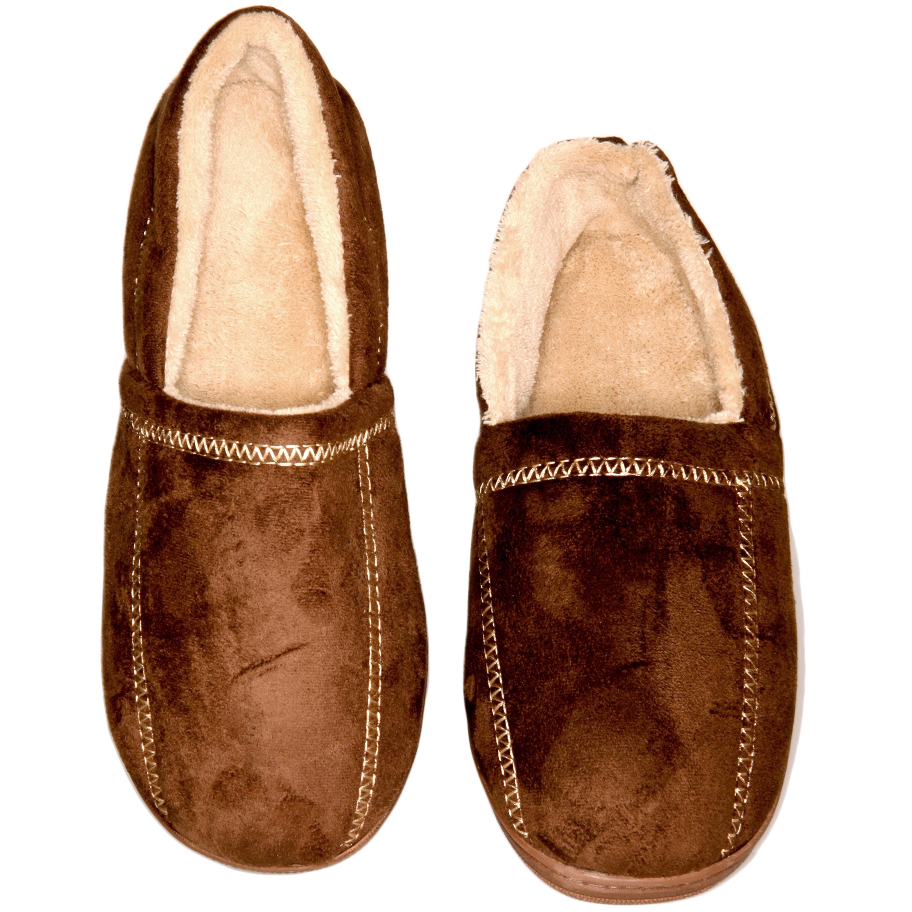 mens moccasin slippers with memory foam