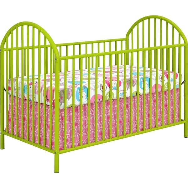 Shop Ameriwood Home Adjustable Lime Green Metal Crib By Cosco