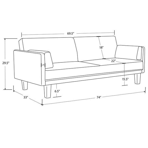 Dhp Metro Futon Sofa Bed 10317703 Dhp Metro Futon Sofa Bed