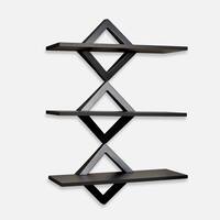 Danya B. Diamonds Three Level Black Shelving System