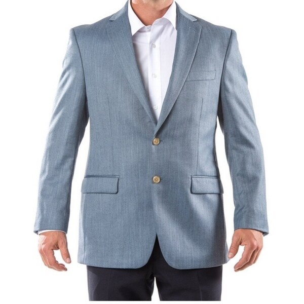 Shop Men's Designer Blue Basket Weave Sport Coat Free Shipping Today