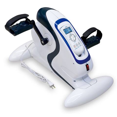 Motorized Mini Cycle Exercise Bike - White - 17" x 16" x 13"