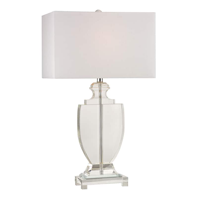Elk Home Avonmead Clear With Pure White Shade 1 Light Table Lamp