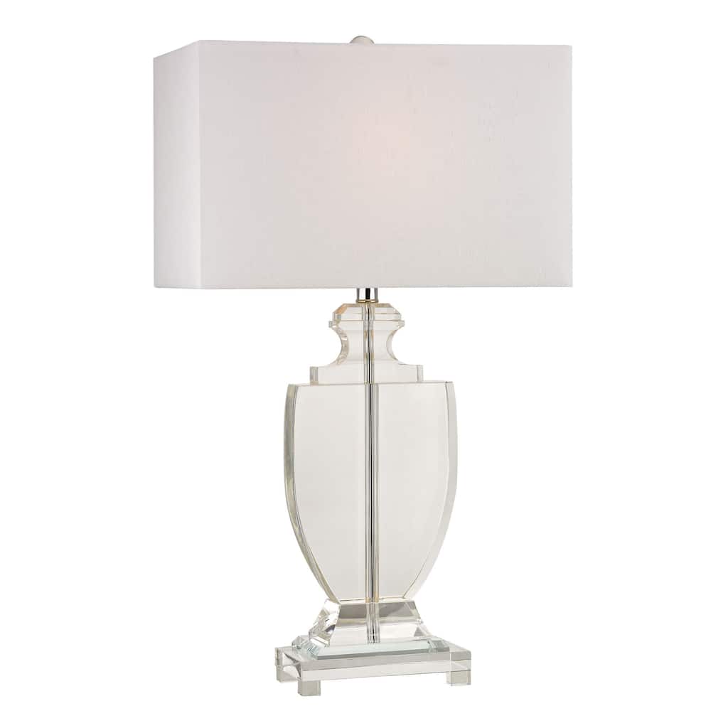 Elk Home Avonmead Clear With Pure White Shade 1 Light Table Lamp
