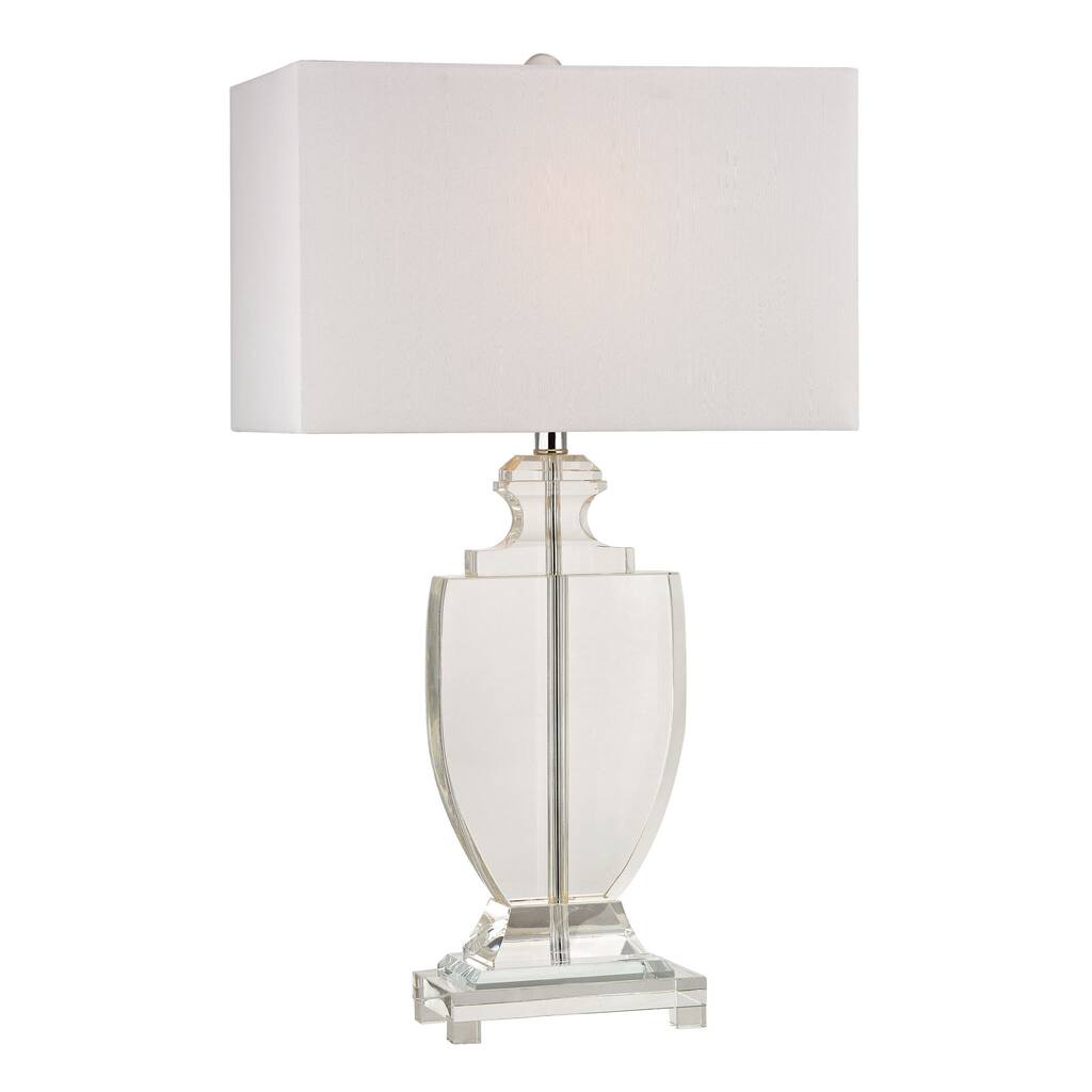 Elk Home Avonmead Clear With Pure White Shade 1 Light Table Lamp