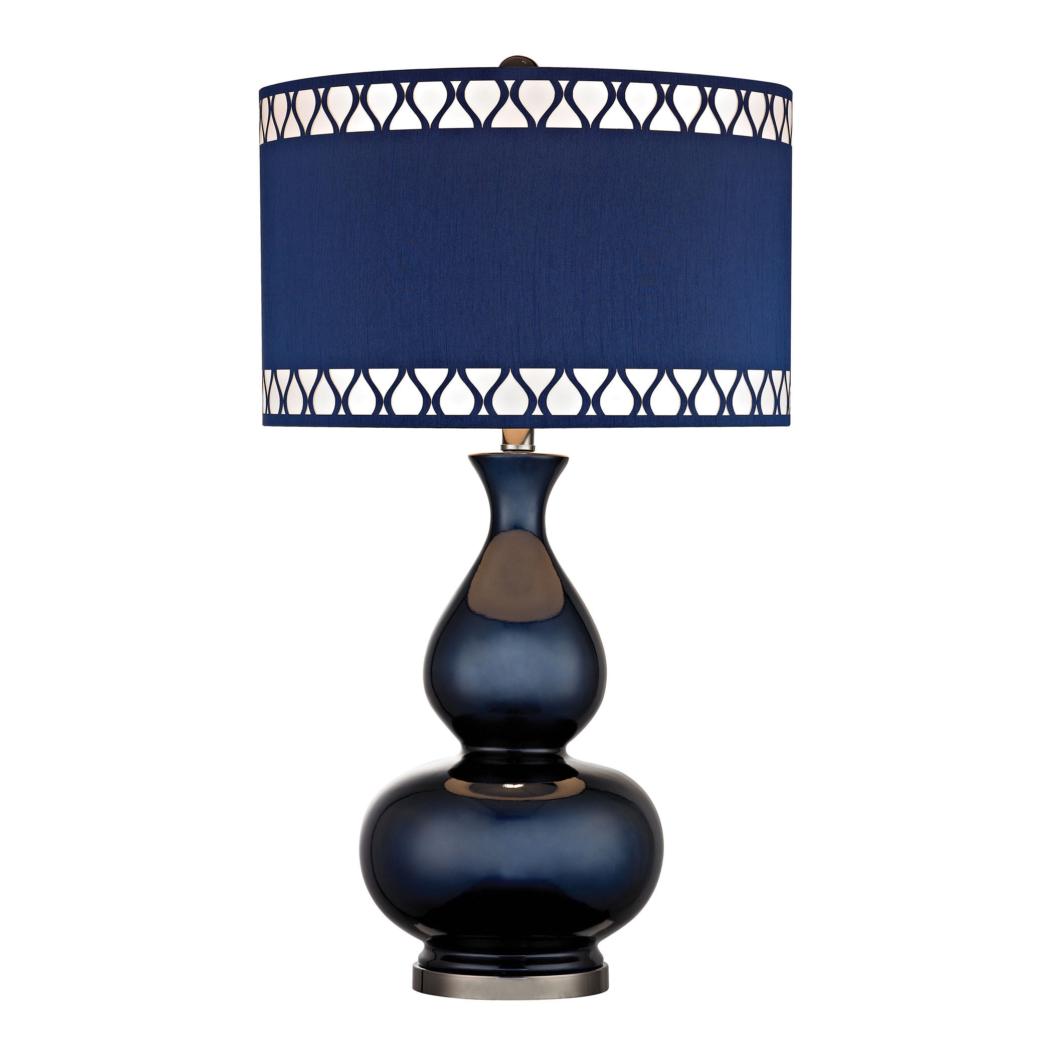 Shop Dimond Heathfield Glass Navy Blue Table Lamp Overstock 10318403