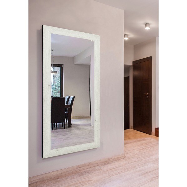 American Made Antique White Washed Extra Large Wall Vanity American Made Antique White Washed Extra Large Wall Vanity Mirror