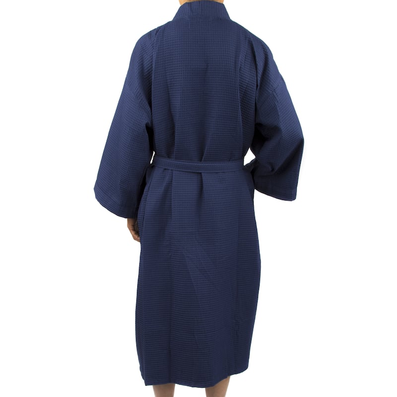 Leisureland Men's Waffle Weave 48-inch Kimono Robe
