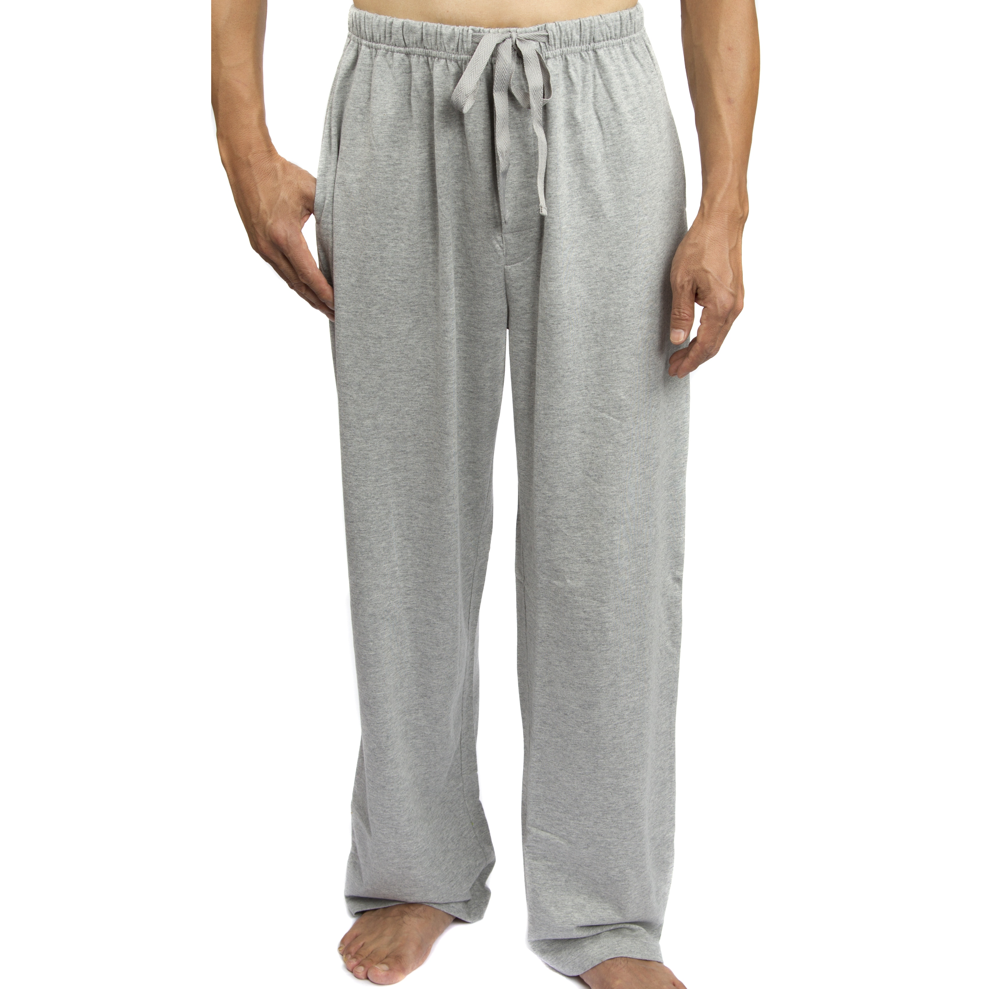 Solid Jersey Cotton Knit Pajama Pants 