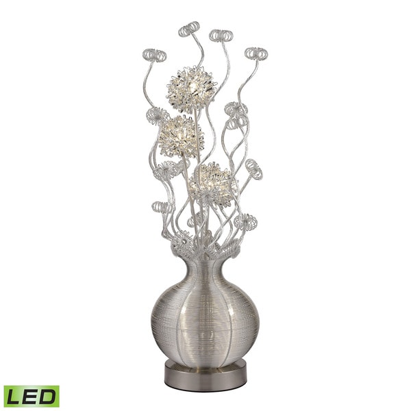 Dimond Lazelle Contemporary Floral Display Silver Floor Lamp