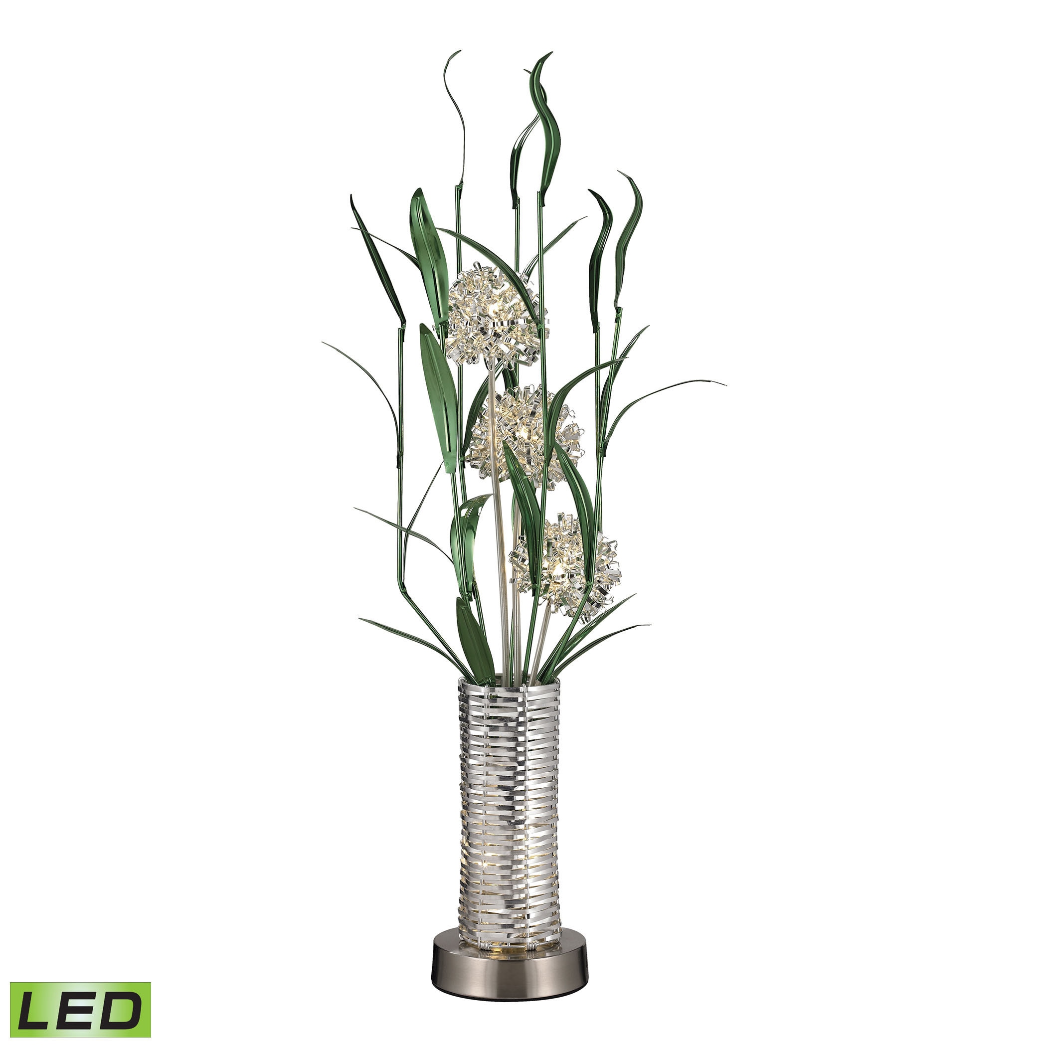 Shop Dimond Windbear Contemporary Floral Display Silver Floor Lamp
