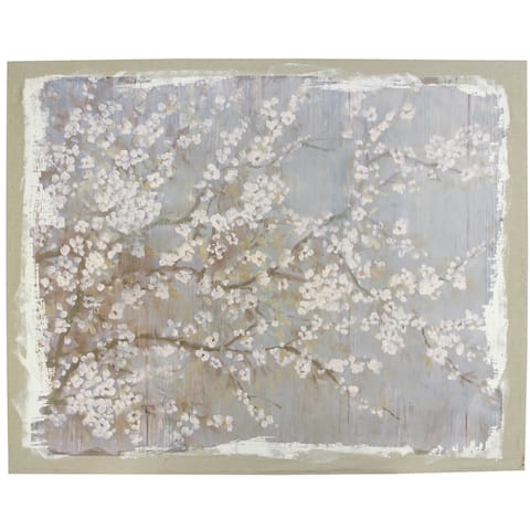 A&B Home White Cherry Blossoms Wall Art