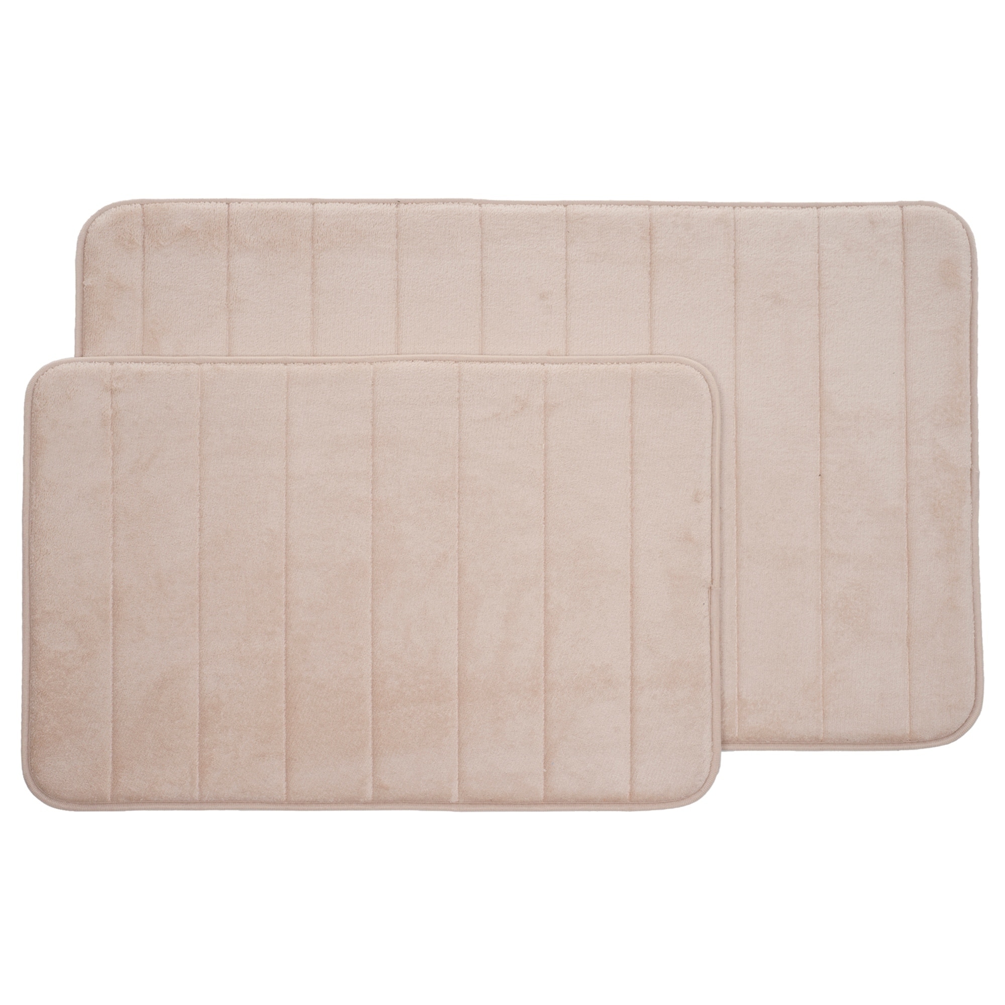 Hastings Home 589694OJW 2-Piece Bathroom Rug Set, Memory Foam Mats, Wa