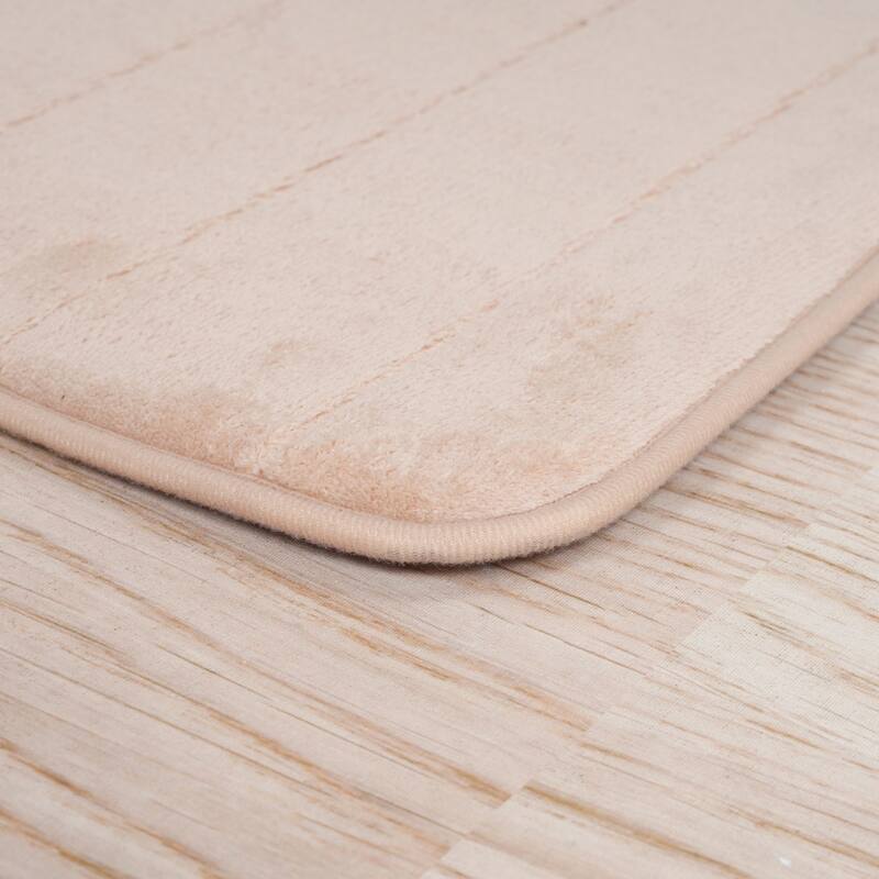 Bathroom Rugs - 2-Piece Memory Foam Bath Mats with Microfiber Top by Windsor Home