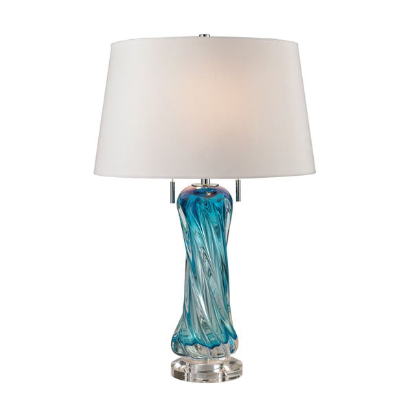 Shop Dimond Vergato Free Blown Glass Blue Table Lamp - On ...