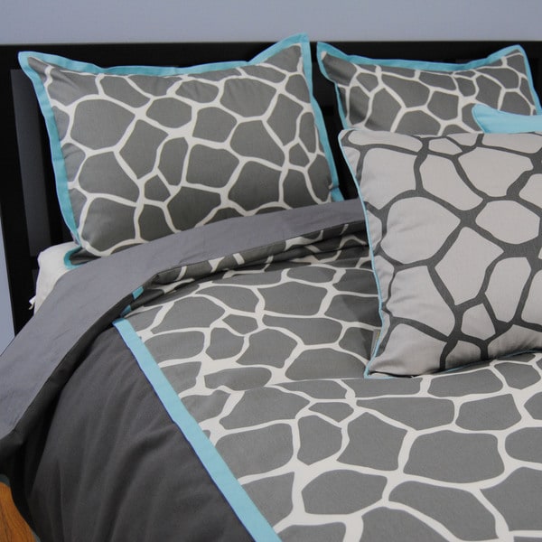 Giraffe Print Cotton 3-piece Duvet Set
