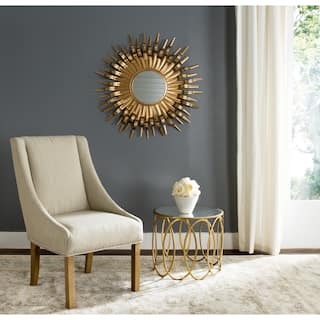 SAFAVIEH Handmade Art Gold Sunburst 36-inch Decorative Mirror - 36" x 36" x 1.5"