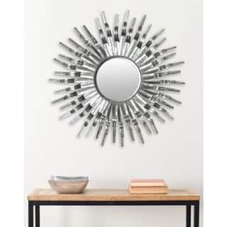 SAFAVIEH Handmade Art Silver Sunburst 36-inch Decorative Mirror - 36" x 36" x 1.5"