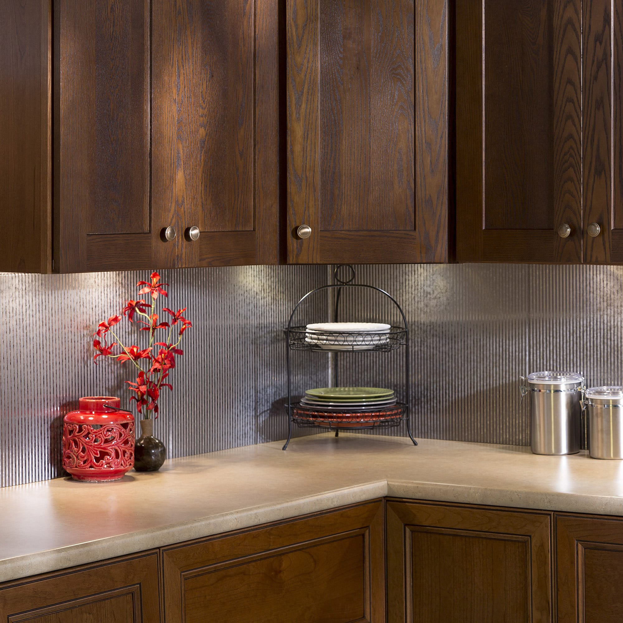 sheet metal stove backsplash