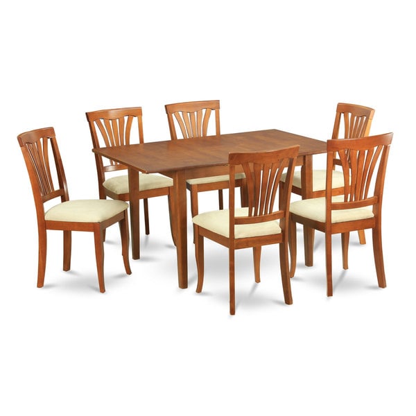 7 Piece Dinette Set For Small Spaces Small Kitchen Table And 6 Kitchen Chairs