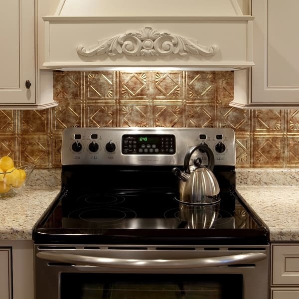Fasade® Traditional 1 Bermuda Bronze Backsplash Kit - 15 Sq. Ft.