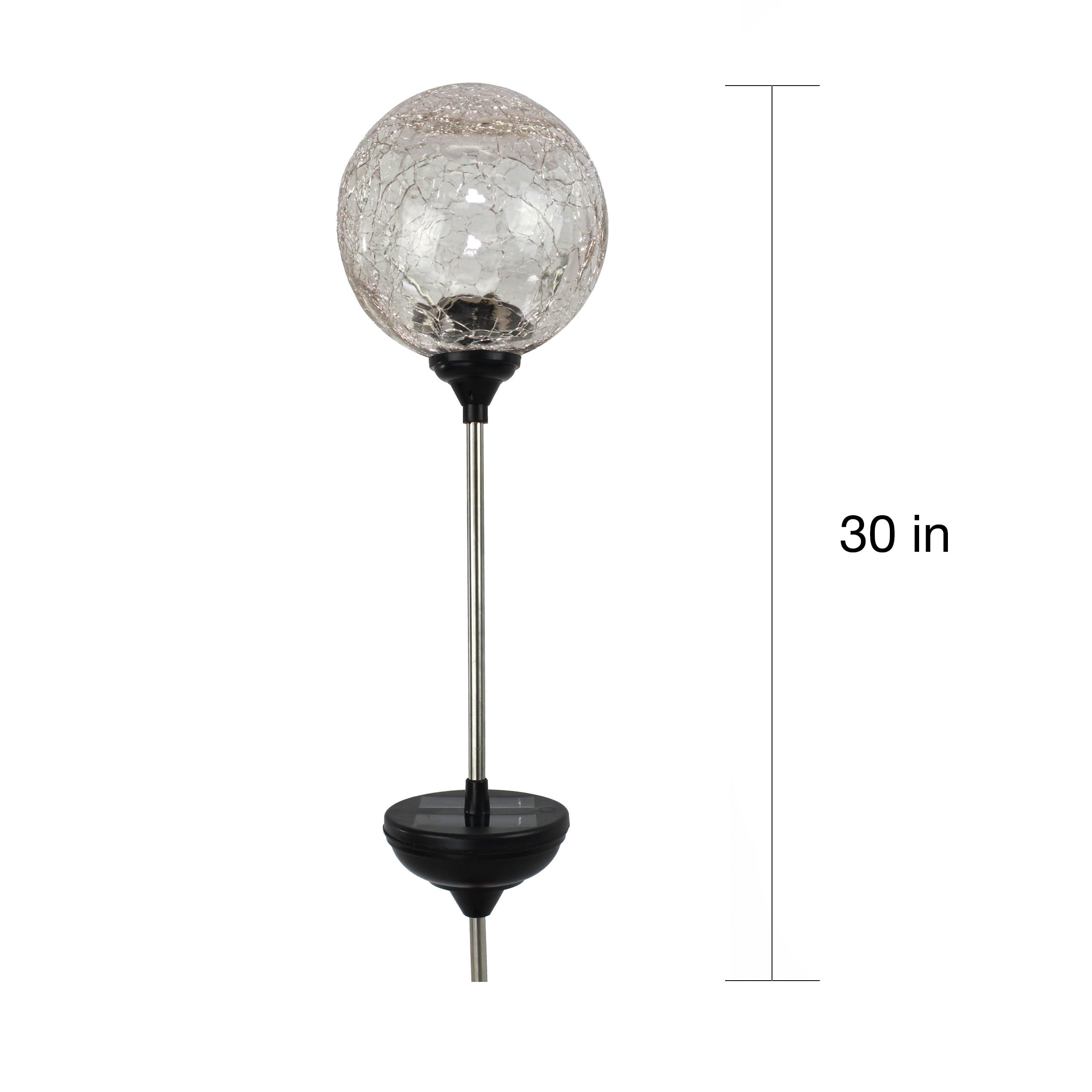 1003-3 Quality Crackle Glass Ball with Color Changing Solar light Pack of Three