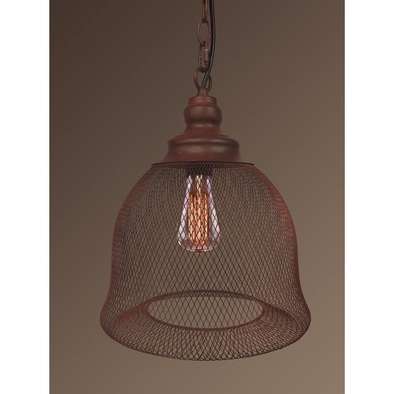 Hazel 1-light Rusty Steel Edison Pendant