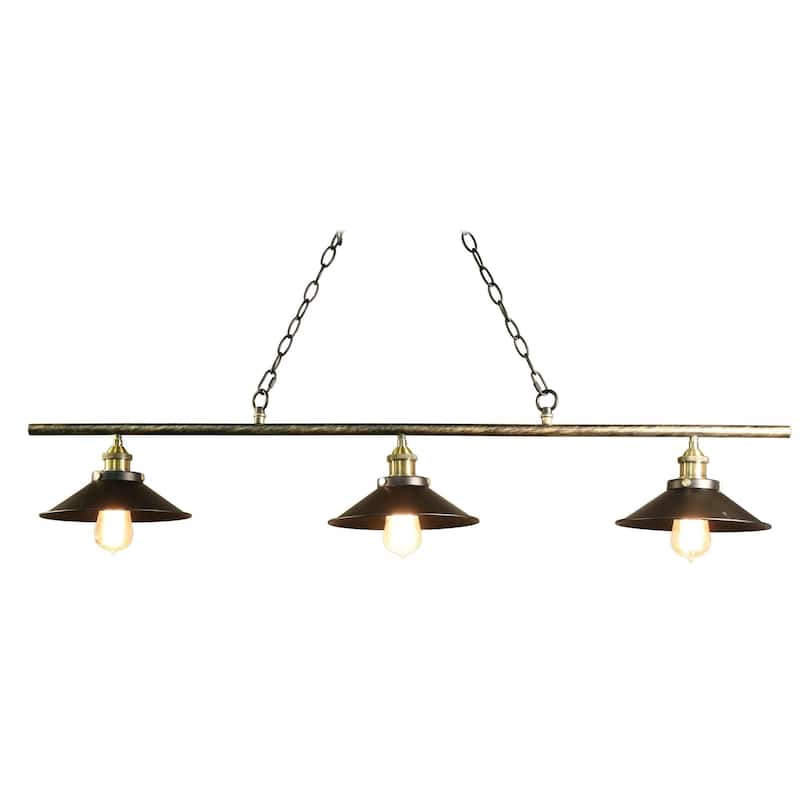Olive 3-light Black 47-inch Edison Pendant
