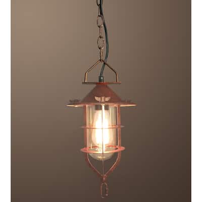 Clarissa 1-light Rusty-style 9-inch Edison Pendant