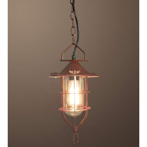 Clarissa 1-light Rusty-style 9-inch Edison Pendant