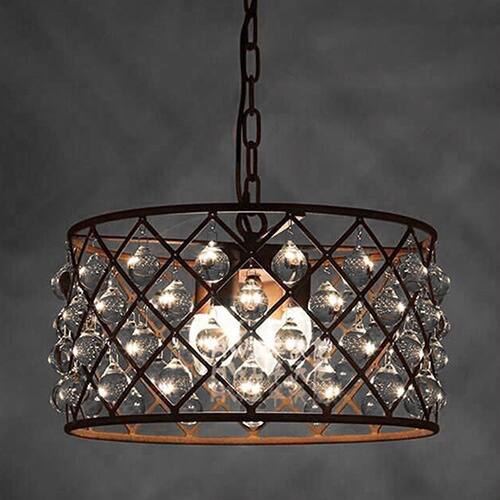 Hattie 3-light Rusty Steel 16-inch Edison Chandelier